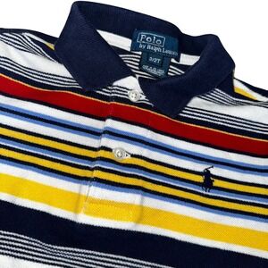 Kids Polo by Ralph Lauren Striped Polo Shirt‎ Size 2T Navy Red Yellow Blue